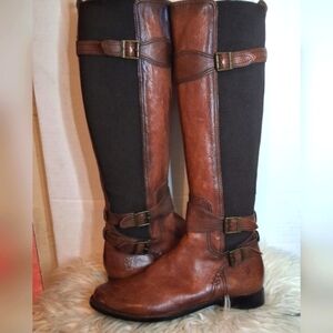 Frye Tall Anna Gore Side Zip Boots 6.5